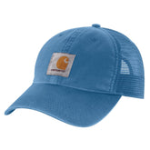 Carhartt Men's Canvas Mesh-Back Cap, Blue Lagoon, OFA
